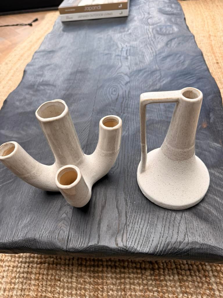 2 beige vaasjes zara home, Overige kleuren, Aardewerk of Porselein, Ophalen of Verzenden, Zo goed als nieuw