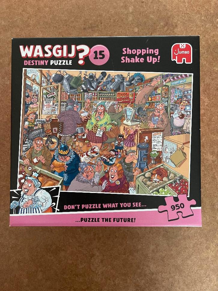 Wasgij Destiny 15 - Winkelwaanzin - 950 stukjes, Hobby en Vrije tijd, Denksport en Puzzels, Zo goed als nieuw, Legpuzzel, 500 t/m 1500 stukjes
