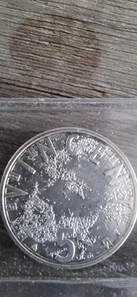 Zilveren 5 Gulden Herdenkingsmunt Koningin Beatrix, Postzegels en Munten, Zilver, Ophalen of Verzenden, Losse munt, 5 gulden