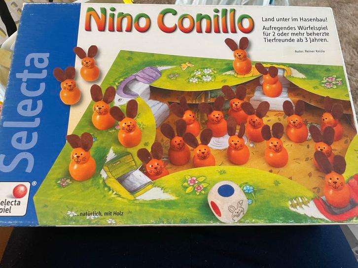 Nino Conillo - Selecta Kinderspel, Hobby en Vrije tijd, Gezelschapsspellen | Bordspellen, Zo goed als nieuw, Reisspel, Ophalen