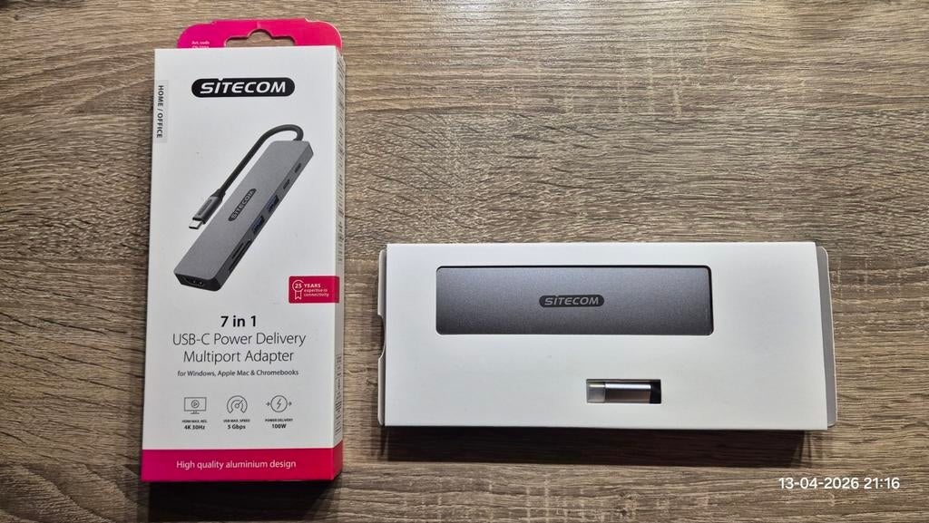 Sitecom 7-in-1 USB-C Power Delivery Multiport Adapter, Ophalen of Verzenden