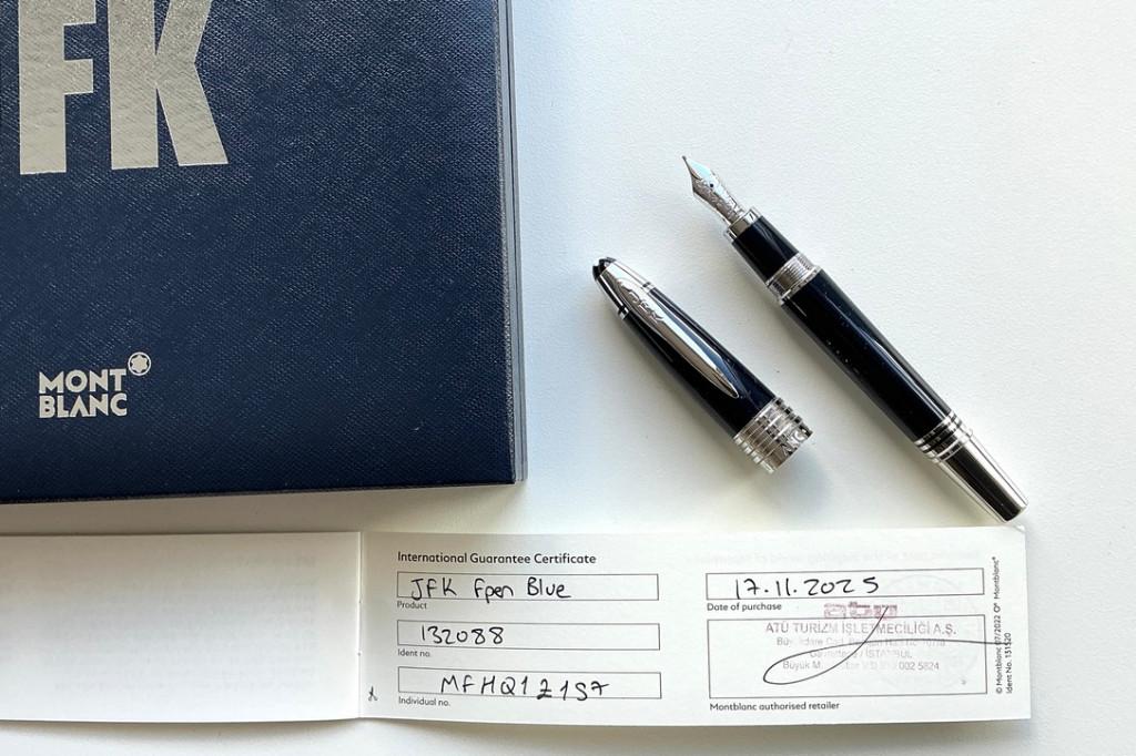 Montblanc JFK John F Kennedy vulpen Blue (nog nieuw), Met doosje, Ophalen of Verzenden, Zo goed als nieuw, Vulpen