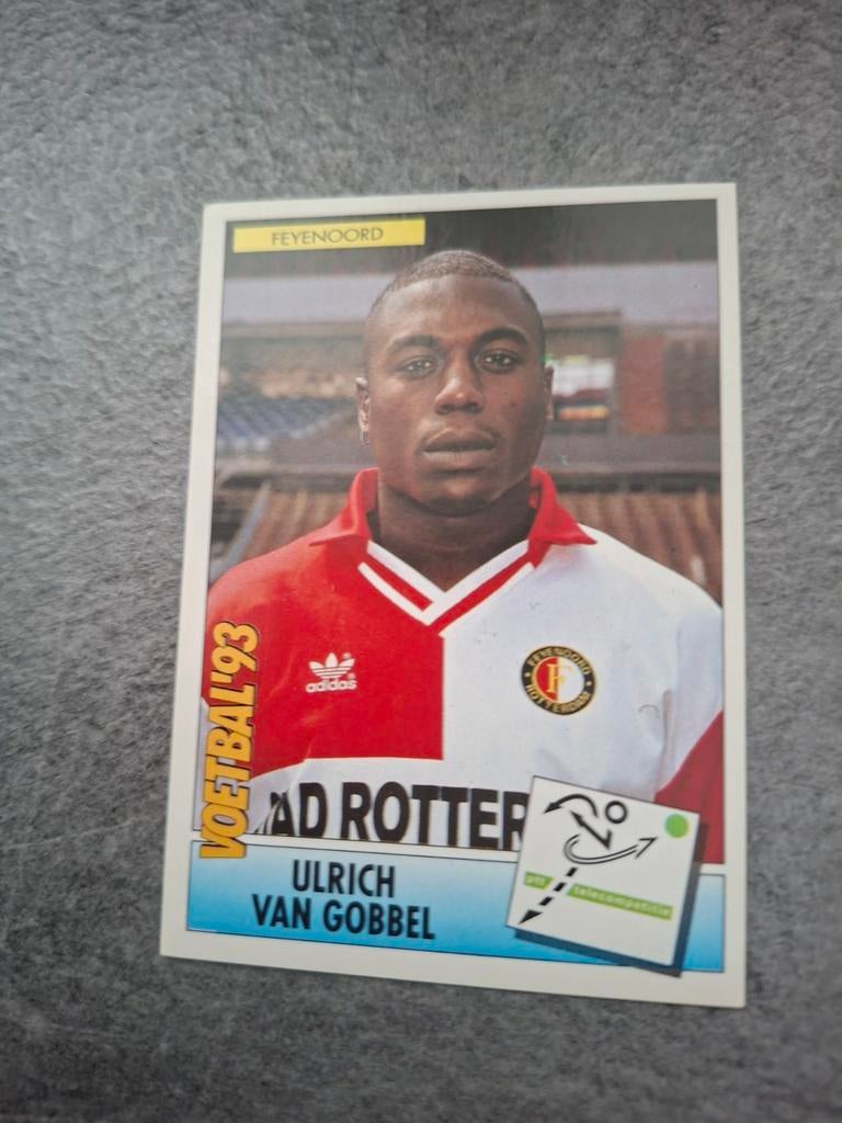Panini sticker Voetbal 93.Speler Ulrich van Gobbel Feyenoord, Verzenden, Zo goed als nieuw, Sticker