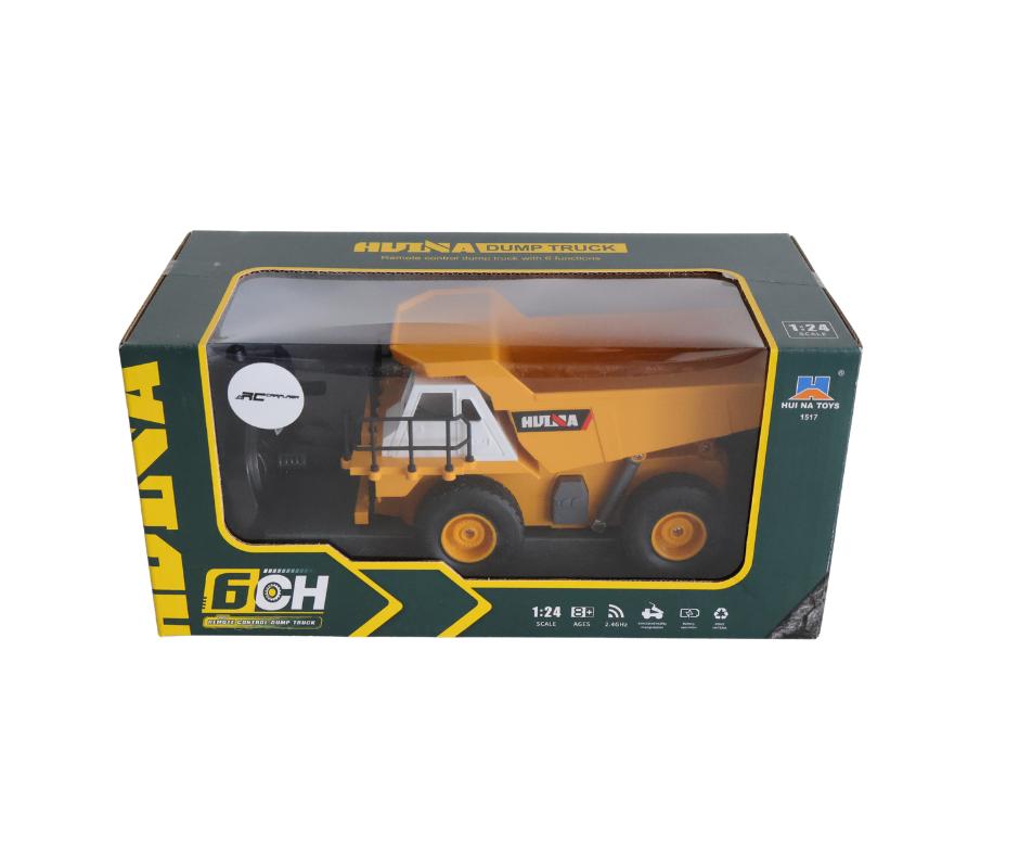 HUINA 2.4G 6CH RC DUMP TRUCK 1/24TH CY1517, Elektro, Auto offroad, Nieuw, Ophalen of Verzenden