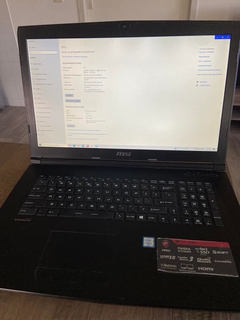 Msi laptop gl72 6qf i7 gtx960m 17 inch 1Tb, Computers en Software, Windows Laptops, Zo goed als nieuw, 17 inch of meer, HDD, 2 tot 3 Ghz