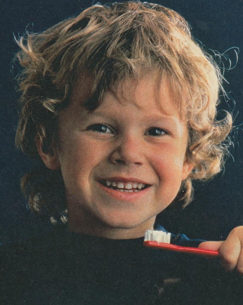 Retro reclame 1978 Prodent jongetje met grote krullebol, Verzenden, Overige typen