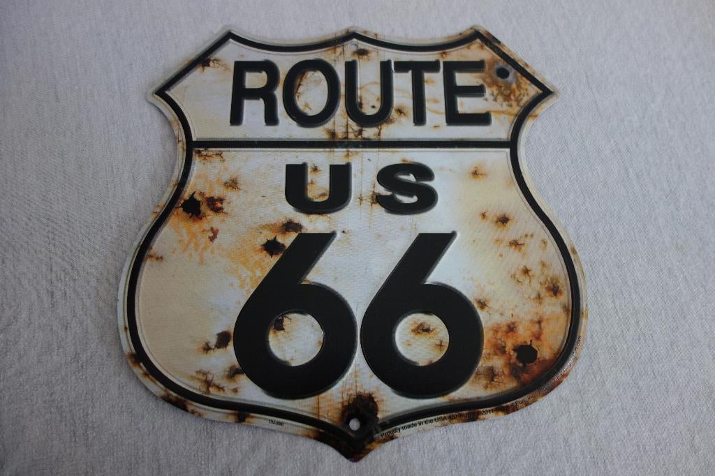 Wegbord Amerika route 66, Ophalen of Verzenden
