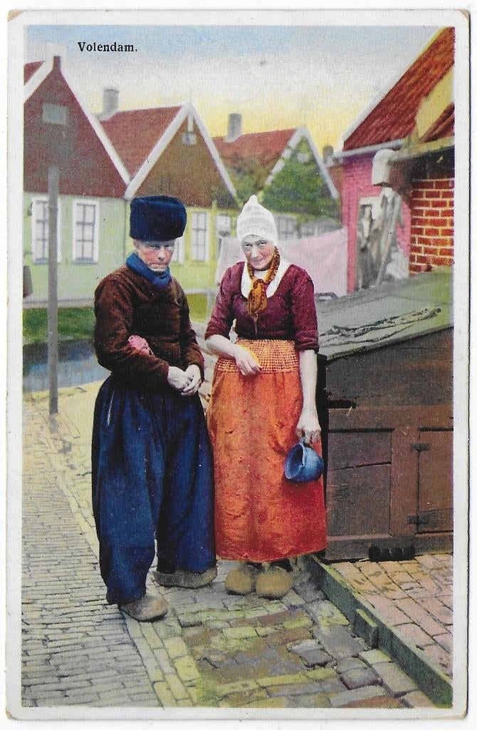 Volendam Oude Ongelopen Ansichtkaart(B6654), Ophalen of Verzenden, 1940 tot 1960, Ongelopen, Noord-Holland