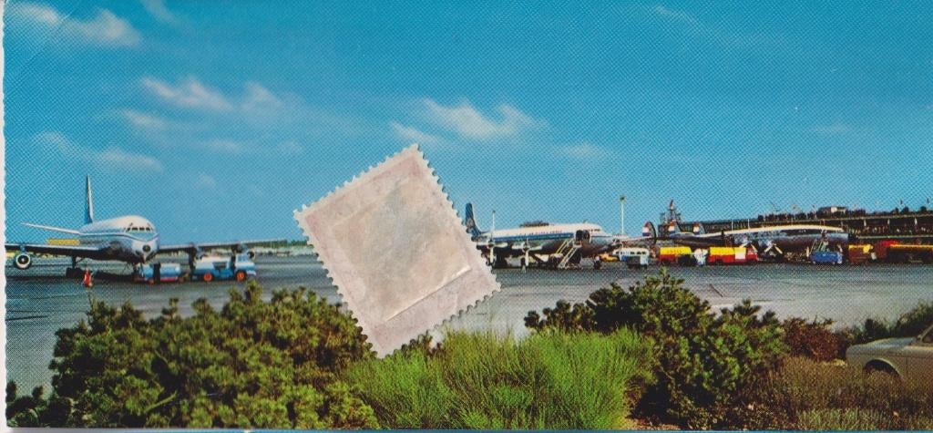 013 Amsterdam Schiphol Vliegtuigen, Verzamelen, Ansichtkaarten | Nederland, Verzenden, 1940 tot 1960, Ongelopen, Noord-Holland