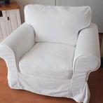 IKEA Ektorp 2-zits bank en fauteuil - Wit, rookvrij, Huis en Inrichting, Fauteuils, Ophalen, Gebruikt, Stof, 75 tot 100 cm