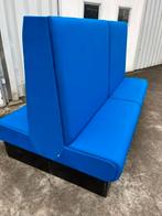 bank wachtbank horecabank treinbank nette staat 240 cm, Ophalen, Blauw, Zo goed als nieuw, Stof