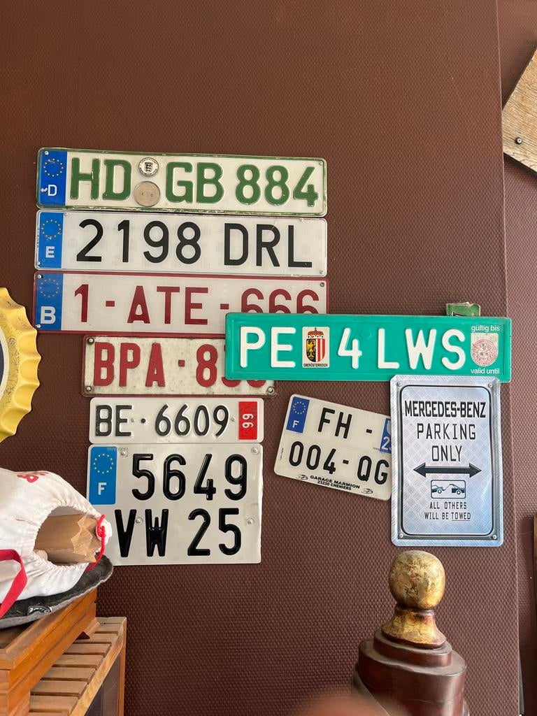 Unieke verzameling zeldzame nummerplaten, Ophalen of Verzenden, Gebruikt