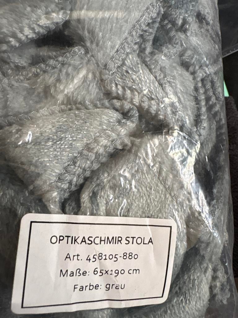 Optikaschmir Stola - Grijze Sjaal/Omslagdoek, Kleding | Dames, Overige Dameskleding, Nieuw, Ophalen of Verzenden