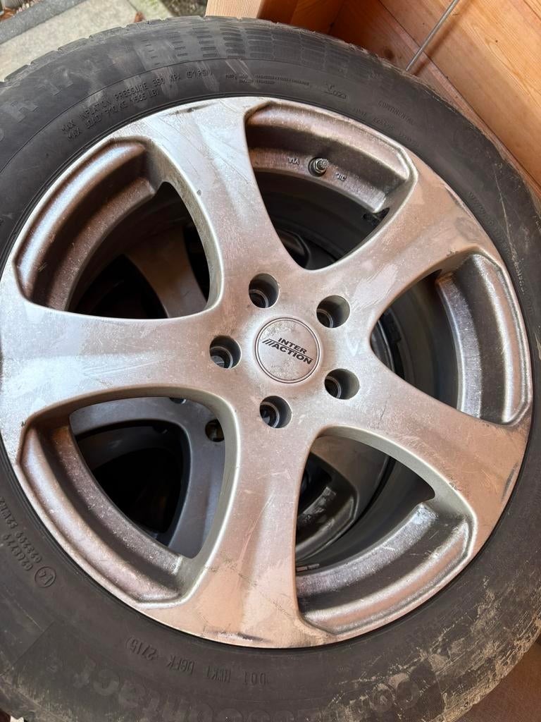 4 Autbanden met velg (worden schoon gemaakt) !, Ophalen, 215 mm, 16 inch, Banden en Velgen