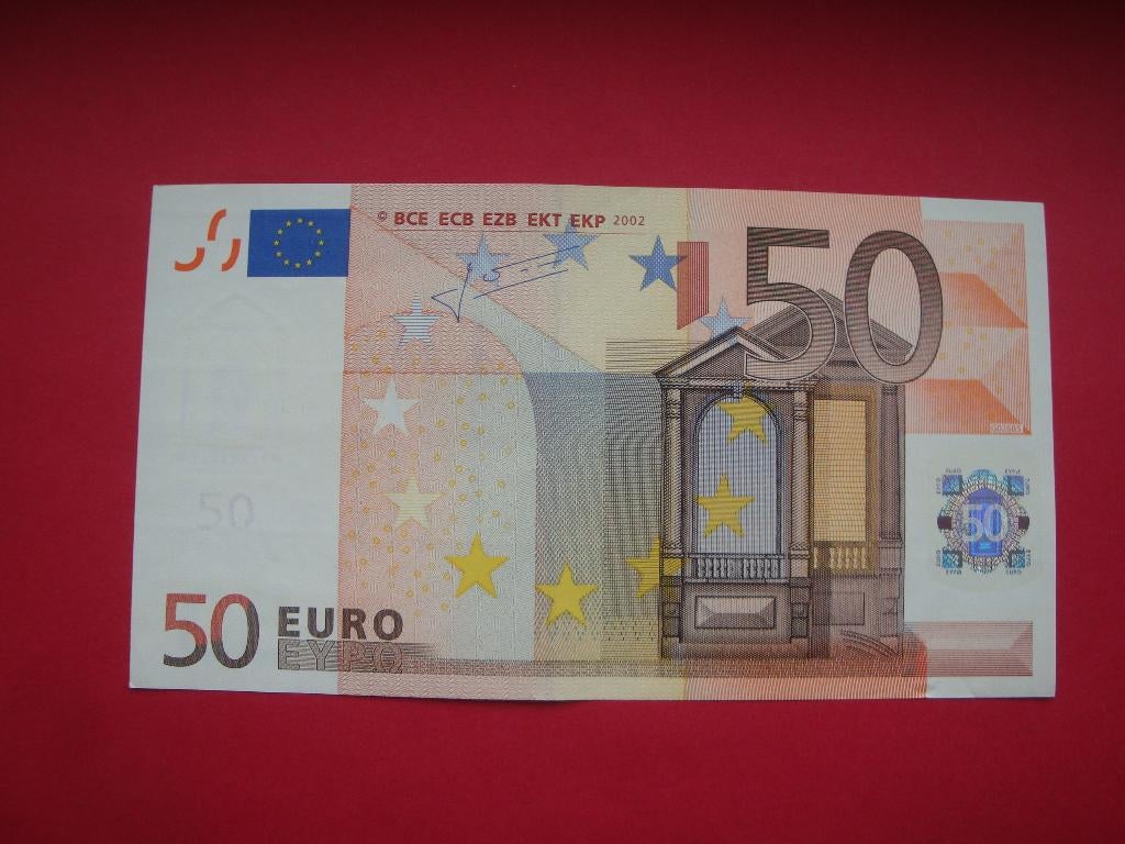 Bankbiljet Nederland 50 Euro handtekening Trichet 2002., Postzegels en Munten, Bankbiljetten | Europa | Eurobiljetten, Verzenden