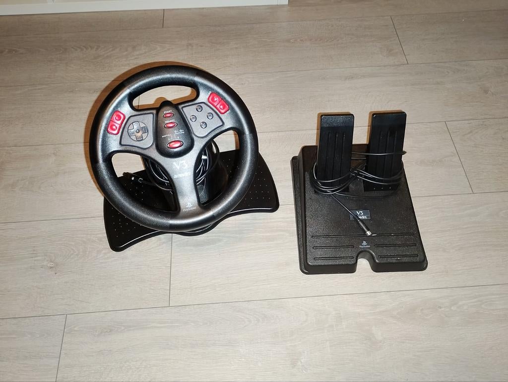 Race stuur+pedalen Playstation 1 en 2, Spelcomputers en Games, Spelcomputers | Sony PlayStation Consoles | Accessoires, Ophalen
