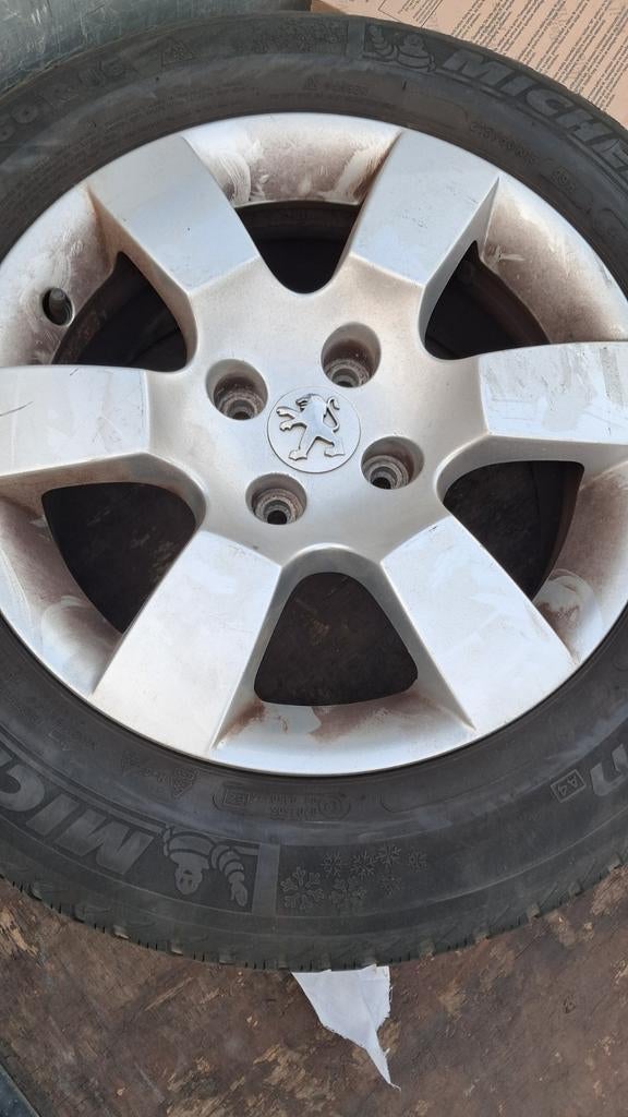 Lichtmetalen velgen Peugeot 16 inch, Ophalen, Gebruikt, Velg(en), 16 inch