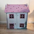 Poppenhuis met poppen en inrichting, Ophalen, Zo goed als nieuw, Poppenhuis