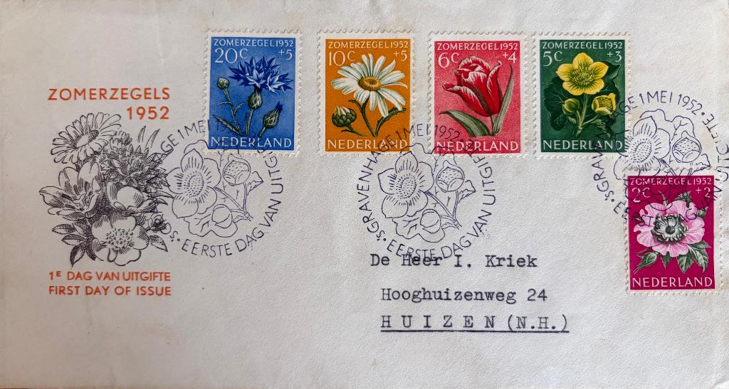 Eerstedag envelop (FDC) nummer E9, Postzegels en Munten, Postzegels | Nederland, Ophalen of Verzenden, Na 1940, Gestempeld