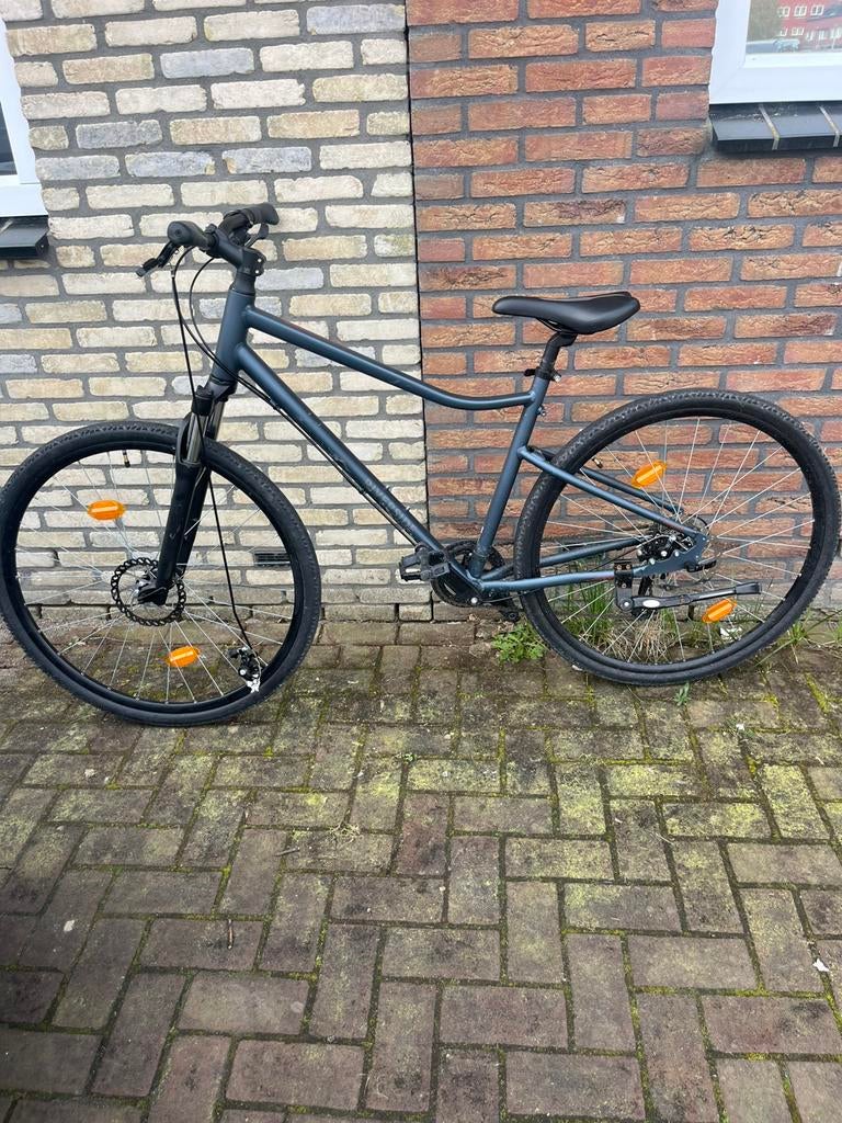 Hybridefiets Riverside 500 (Decathlon), Gebruikt, 49 tot 53 cm, Schijfrem, Ophalen