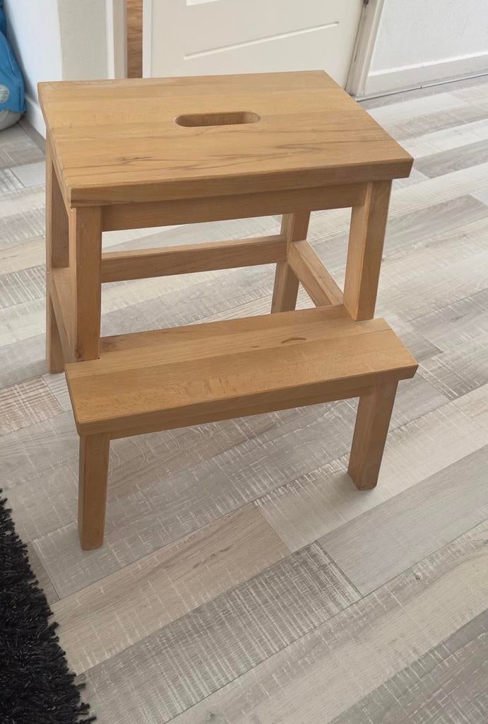 Houten opstapkrukje, Ophalen, Gebruikt, Hout