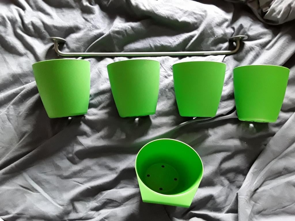 4 bakjes met rail Ikea Bijna gratis, Ophalen, Zo goed als nieuw, Overige typen
