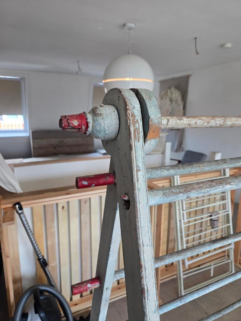 Groot houten wasrek uit grootmoeders tijd, Ophalen, Gebruikt, Wasrek