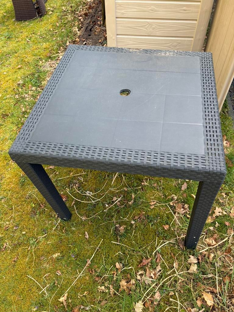 Kunststof tafel 70x70, Ophalen, Gebruikt, Vierkant, Kunststof