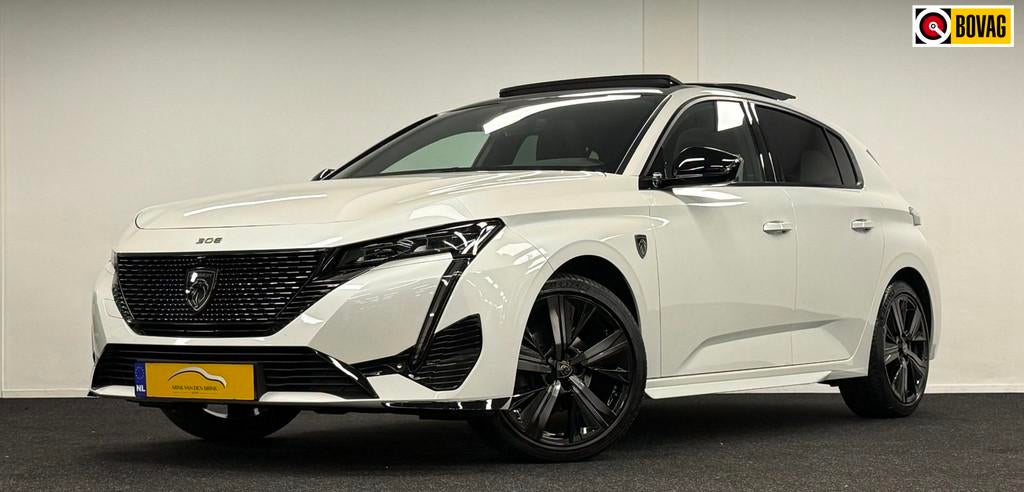 Peugeot 308 1.2 PureTech GT Pack*Panodak*Navi*Massage*Camera, Auto's, 1263 kg, Gebruikt, Zwart, Wit