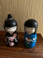 Twee schattige Japanse beeldjes /spaarpotjes, Ophalen, Zo goed als nieuw, Overige typen