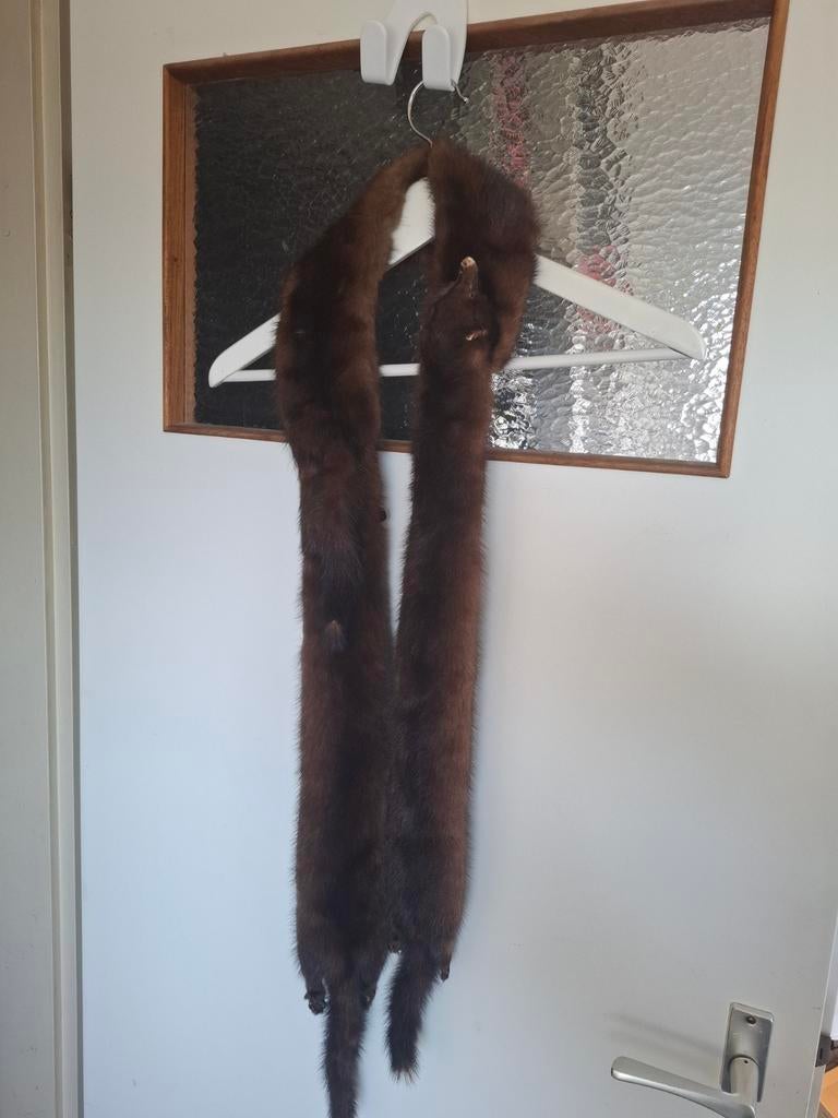 Vintage nertsen bontstola / sjaal, Antiek en Kunst, Ophalen of Verzenden, Dames