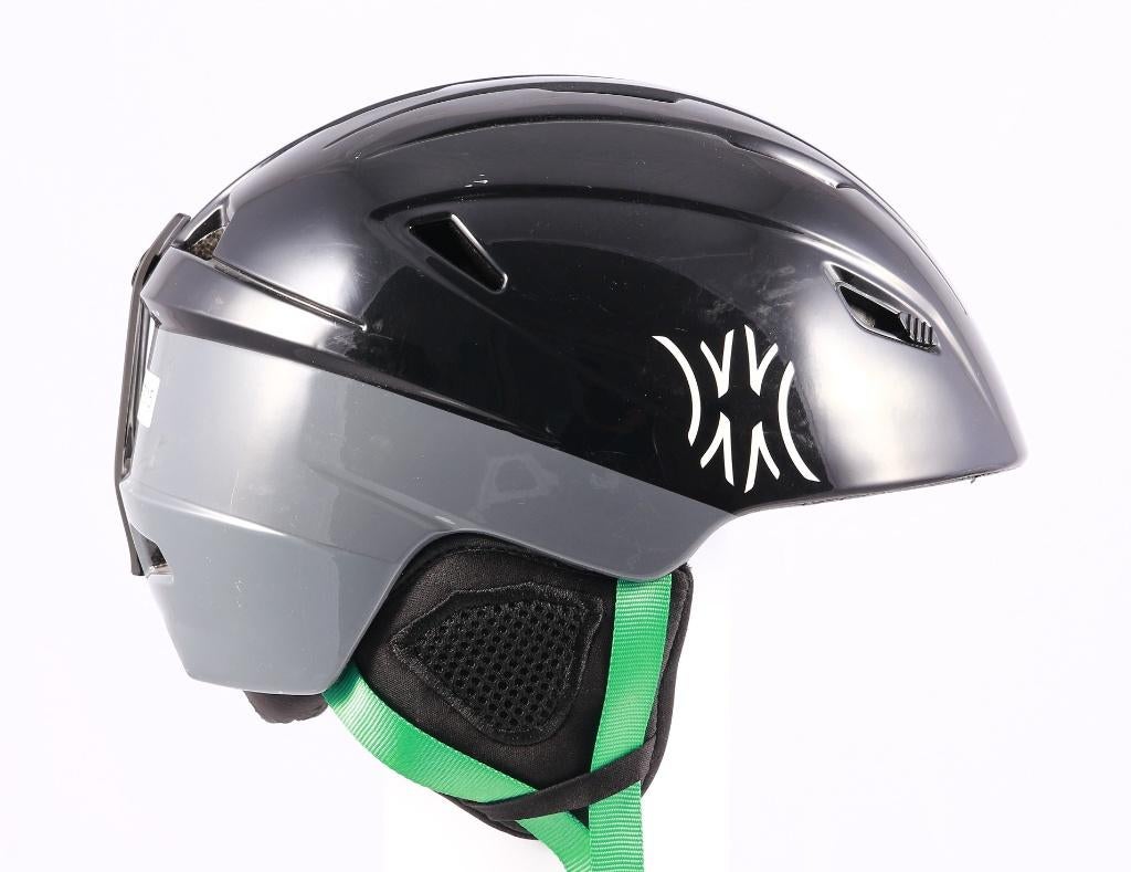 61 62 63 cm ski snowboard helm SLOKKER, Black/grey/green, Sport en Fitness, Skiën en Langlaufen, Gebruikt, Overige typen, Skiën