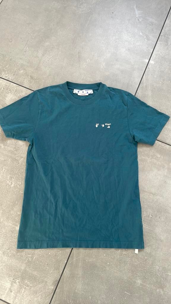 Off white mt s, Kleding | Heren, T-shirts, Verzenden, Zo goed als nieuw, Groen