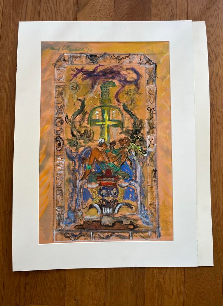 Gouache op papier van Paul Werner (1930-2018), Ophalen