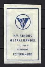 2879 Rotterdam SIMONS metaalhandel, Ophalen of Verzenden, Nederland