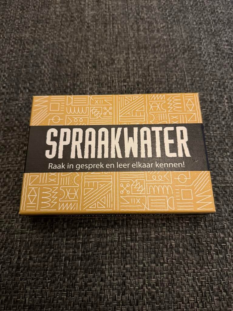 Spraakwater kaartspel - Leer elkaar kennen! Gesprekskaarten, Een of twee spelers, Ophalen of Verzenden, Zo goed als nieuw