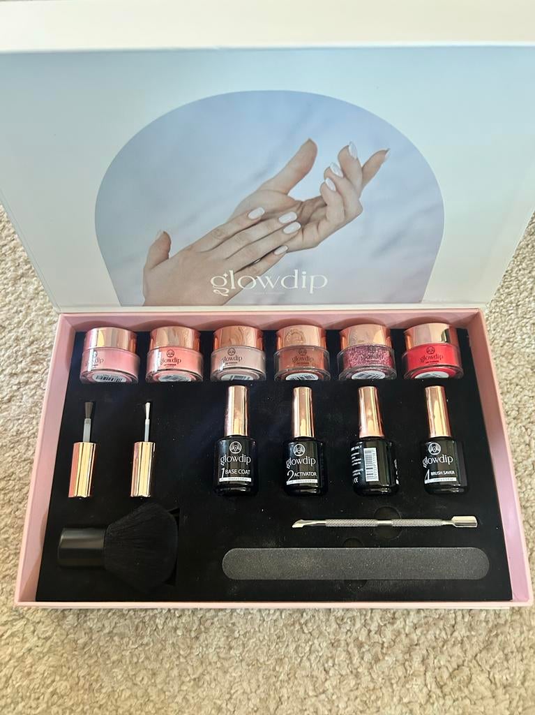Glowdip nagellakken set Biab manicure gelnagels, Ophalen, Zo goed als nieuw, Toebehoren, Handen en Nagels
