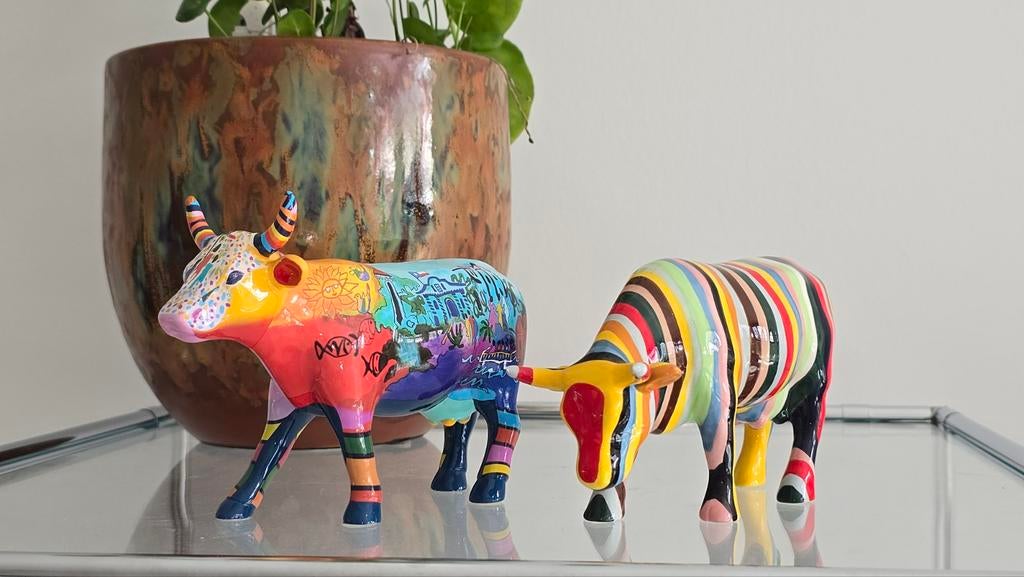 Unieke CowParade Set: Barcelona & Striped Cow (RETIRED), Verzamelen, Ophalen of Verzenden, Zo goed als nieuw