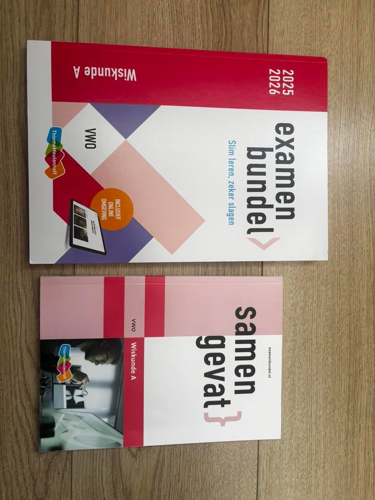 Examenbundel & Samengevat Wiskunde A GLOEDNIEUW!, Boeken, Schoolboeken, Ophalen of Verzenden, Nieuw, VWO, Wiskunde A