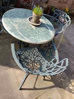 Antieke bistroset, Tuin en Terras, Ophalen of Verzenden, Gebruikt, Overige materialen, 2 zitplaatsen
