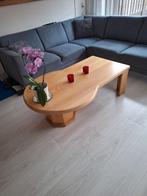 Blank eiken salon en eet tafel  met 4 stoelen, Huis en Inrichting, Tafels | Salontafels, Ophalen, 100 tot 150 cm, 50 tot 100 cm