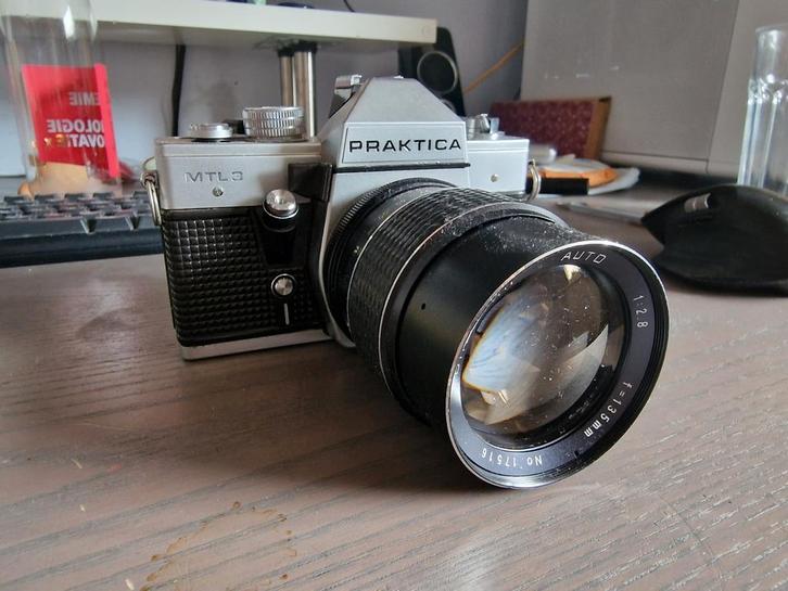 Defecte analoge camera - Praktica MTL3 + lens, Audio, Tv en Foto, Fotocamera's Analoog, Niet werkend, Spiegelreflex, Overige Merken