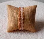 4 armbanden met facetkralen nieuw., Ophalen of Verzenden, Nieuw, Overige kleuren, Elastiek