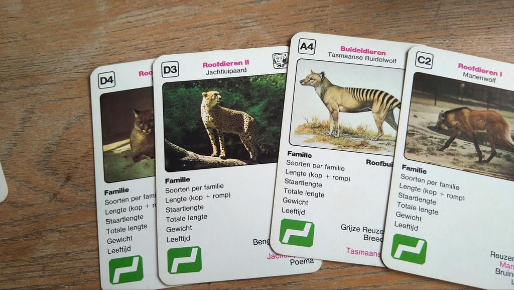 Kwartet Rabobank kwartetset dieren natuur, Ophalen of Verzenden