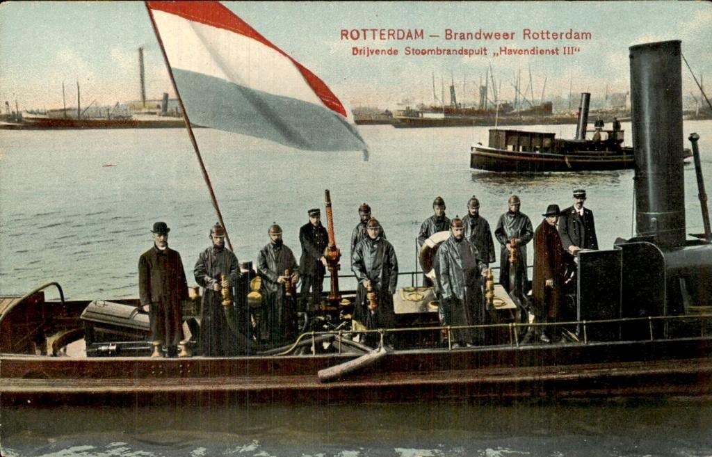 Rotterdam - Brandweer - Havendienst III, Ophalen of Verzenden, Voor 1920, Ongelopen, Zuid-Holland