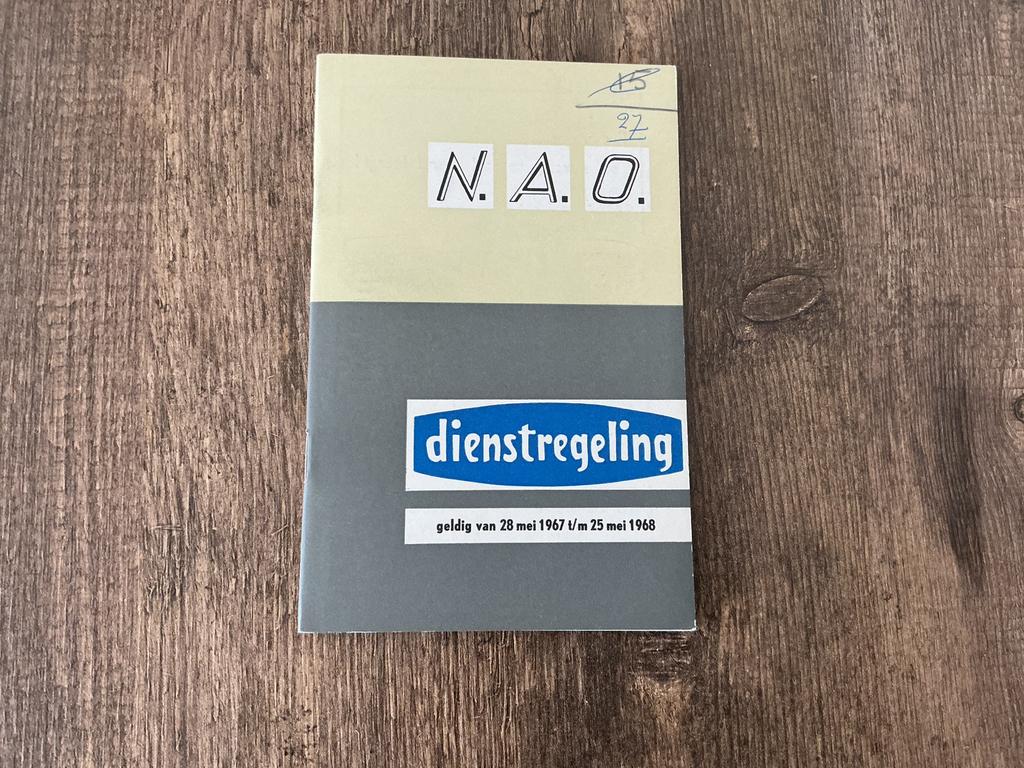 N.A.O  dienstregeling 1967/ 1968, Verzamelen, Spoorwegen en Tramwegen, Ophalen of Verzenden, Zo goed als nieuw