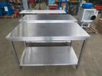 rvs werktafel werktafels met onderschap horeca werktafel, Gebruikt, Ophalen of Verzenden, 120 tot 170 cm, Zandhaarweg