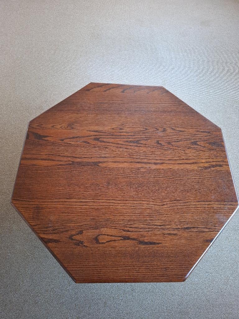 Eiken 8 hoek salontafel, Ophalen, Gebruikt, 100 tot 150 cm, Eikenhout