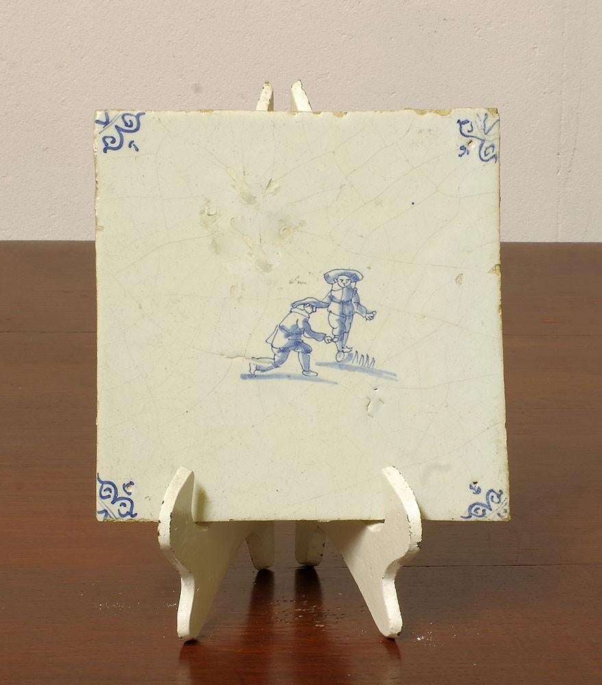 5 antieke tegels 17e  eeuw., Ophalen of Verzenden