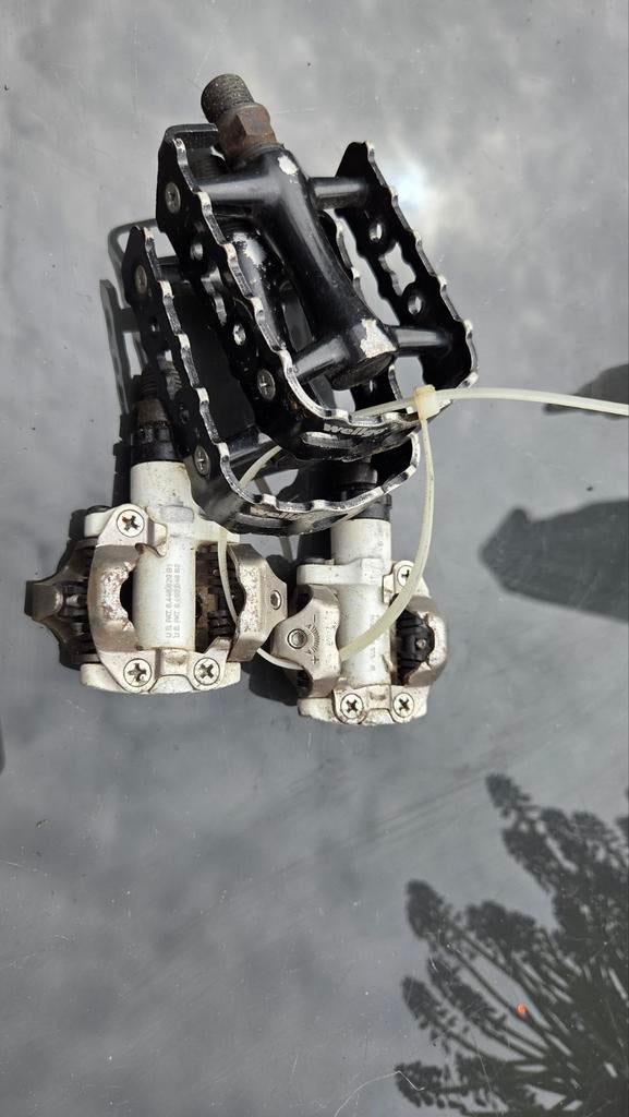 Shimano SPD pedalen en Wellgo platform pedalen, Crankstel of Pedalen, Gebruikt, Shimano, Wellgo, Ophalen of Verzenden